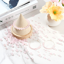 100 шт. нити круглых бусин из натурального розового кварца&nbsp;G-SP0001-19B