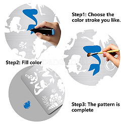 Трафареты для штампов из нержавеющей стали DIY-WH0238-132