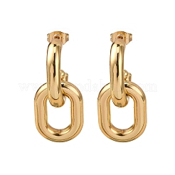 Овальные серьги-гвоздики из нержавеющей стали 304&nbsp;X-EJEW-L304-04G