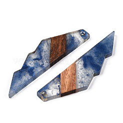 Grands pendentifs en résine transparente et bois de noyer&nbsp;RESI-ZX017-66