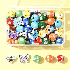 Печатные деревянные бусины WOOD-FS0001-29