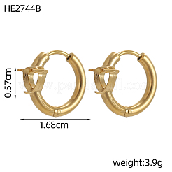 Серьги-кольца из нержавеющей стали 304&nbsp;STAS-OY012-01G