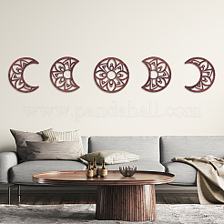 Полые деревянные настенные украшения&nbsp;AJEW-WH0323-36B-01