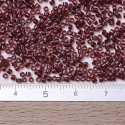 MIYUKIデリカビーズ小  シリンダー  日本製シードビーズ  15/0  （dbs0105)ガーネットゴールド光沢  1.1x1.3mm  穴：0.7mm  約175000個/袋  50 G /袋&nbsp;SEED-X0054-DBS0105