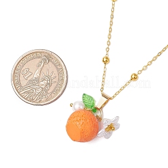 Collane con ciondolo di frutta in resina&nbsp;NJEW-JN05204-06