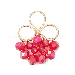 4 шт. подвески из гальванизированного стекла 4 цветов&nbsp;PALLOY-TA00314