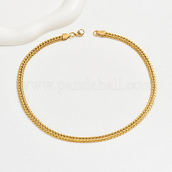 Элегантные ожерелья из нержавеющей стали 201 пробы с цепочкой из пшеницы для повседневного ношения и образа для отпуска&nbsp;NT2171-1