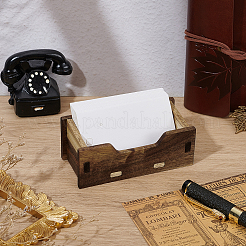 Geschenkbox aus Holz zur Aufbewahrung von Postkarten&nbsp;ODIS-WH0078-90