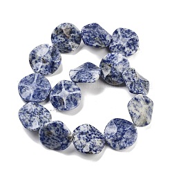 Натуральное синее пятно нитки из бисера яшмы G-Z061-B07-02