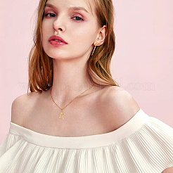 Ожерелья с подвесками в виде букв из нержавеющей стали 304&nbsp;NJEW-LP0001-53K-G