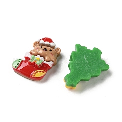 Кабошоны из непрозрачной рождественской смолы CRES-D323-01