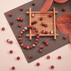 200шт натуральная красная яшмовая бусина G-CJ0001-59