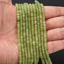 Бусины из натурального белого нефрита G-L635-A02-4x2mm-04