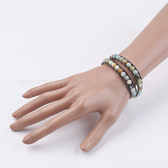 Natürliches Edelstein Wickelarmband&nbsp;BJEW-JB03613
