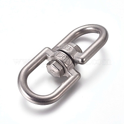 304ステンレススチール製ダブルアイスイベルクラスプ  スイベルスナップフック  ステンレス鋼色  85x35x17.5mm&nbsp;STAS-WH0014-40
