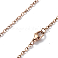 Ionenplattierung (IP) 304 Edelstahl Kabelkette Halskette für Männer Frauen&nbsp;NJEW-K245-024C