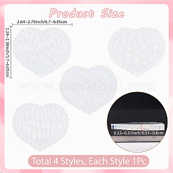 4шт 4-х видов силиконовых резных форм MRMJ-SC0001-47B