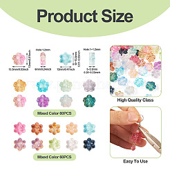 120 шт. 2 вида прозрачных обычных стеклянных бусин GLAA-TA0003-21