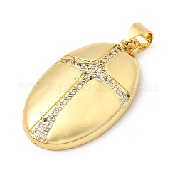 Латунные микропаве прозрачные подвески с фианитом&nbsp;KK-I360-061G