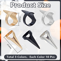 30 шт. 10-х цветные кольца из сплава RJEW-AR0001-06