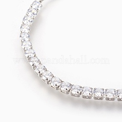 Латунные кубические циркониевые браслеты боло для тенниса BJEW-P232-01P-01