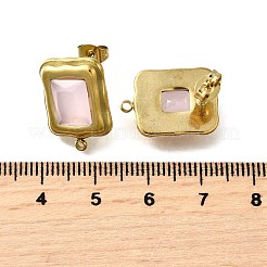 Фурнитура для сережек-гвоздиков из нержавеющей стали 304 с кубическим цирконием&nbsp;LS-STAS-B087-07C-G