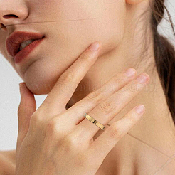 18 шт. 6 стиля 201 нержавеющая сталь рифленые кольца для пальцев&nbsp;RJEW-SC0001-33G