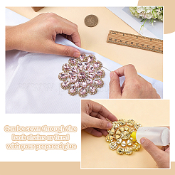 Applique en strass en laiton&nbsp;DIY-FG0009-87B