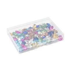 80 шт. 8-х цветные стеклянные стразы с заостренной задней частью RGLA-FS0001-20