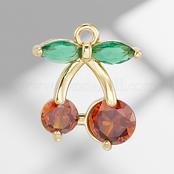 10шт латунные подвески из кубического циркония с микро-паве&nbsp;KK-BBC0019-46