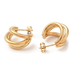 Круглые серьги-гвоздики из нержавеющей стали 304 STAS-D085-13G