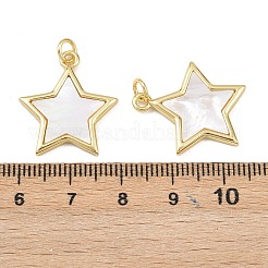 Подвески в форме звезд из натуральных ракушек KK-L251-43G-01