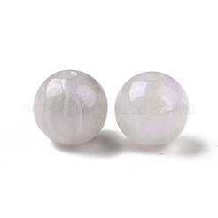不透明なアクリルビーズ  キラキラビーズ  ラウンド  ライトグレー  10.5~11mm  穴：2mm  約510個/500g&nbsp;OACR-E014-19B-04