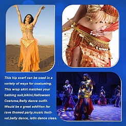 Шорты для танца живота из полиэстера с кисточками AJEW-WH0038-95B