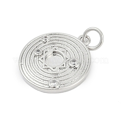 Латунные микропаве прозрачные подвески с фианитом&nbsp;KK-G522-30P