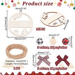 Kit para hacer colgantes con etiquetas de nombre navideñas&nbsp;DIY-GA0006-86