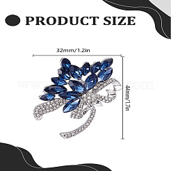 1 шт. броши из сплава со стразами в виде цветка&nbsp;JEWB-LP0004-28