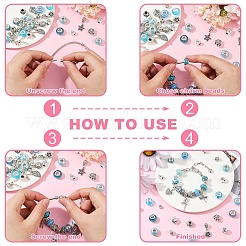 Наборы для самостоятельного изготовления браслетов в европейском стиле. В том числе европейские бусины из сплава и смолы.&nbsp;DIY-YW0012-11A