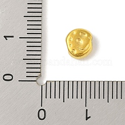 304ステンレススチールビーズ  フラットラウンド  ゴールドカラー  6.5x7x3.5mm  穴：1.8mm&nbsp;STAS-M071-01G-G