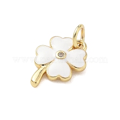 Ciondoli in ottone zirconi chiari micro pavé&nbsp;CU-CBADD0C-09G-01