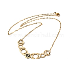 201 collane con ciondolo in acciaio inossidabile&nbsp;NJEW-K253-08G