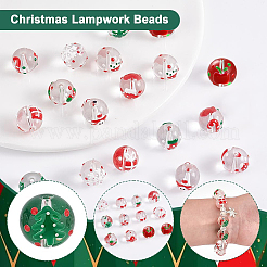 20 Stück 10 Stile Weihnachtsthema handgefertigte Glasperlen&nbsp;LAMP-PH0001-39
