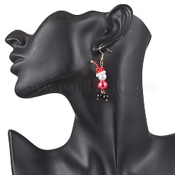 Стекло бисер болтающиеся серьги&nbsp;EJEW-MZ00504-01