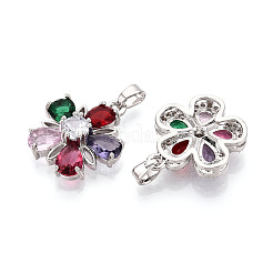 Латунные микро проложить кубического циркония подвески&nbsp;KK-T072-57P