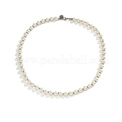 Стекло жемчужные ожерелья из бисера круглый FS-WG7E341-01