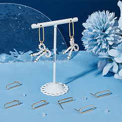 10 шт. полая овальная стойка с покрытием из латуни для сережек-гвоздиков&nbsp;KK-BC0013-46A