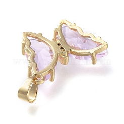 Латунные микропаве прозрачные подвески с фианитом&nbsp;ZIRC-P079-D01-07