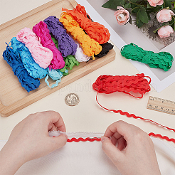 65м двухцветная полиэстеровая волнистая лента&nbsp;OCOR-AR0001-94