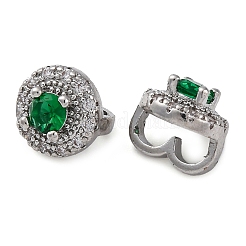 Латунь микро проложить Цирконом застежками KK-Z089-08P