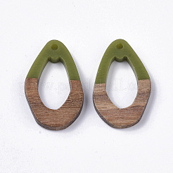 Pendentifs en bois de résine et de noyer&nbsp;RESI-T023-A-17A